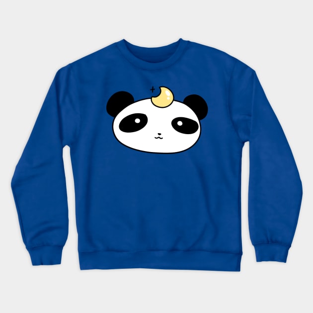 Moon Panda Face Crewneck Sweatshirt by saradaboru